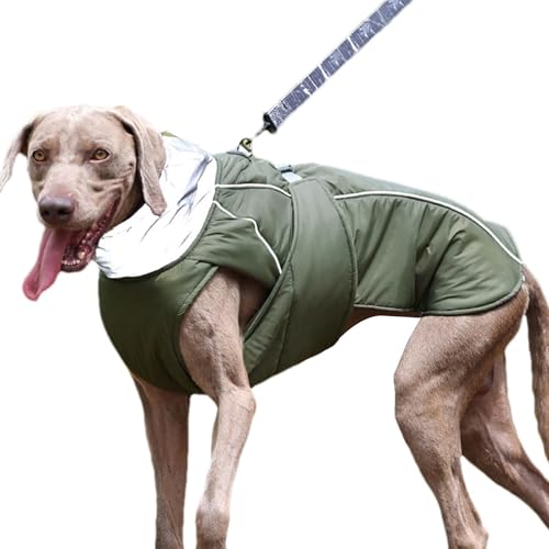 Warmer Hundemantel, reflektierende Jacke mit Kragen und Geschirr, Winddichte Hundejacke für kaltes Wetter, wasserdichter, Warmer Wintermantel aus für kleine Hunde von Vibhgtf