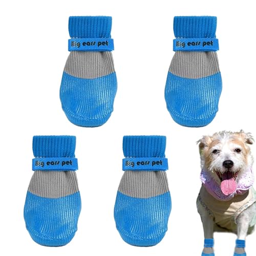 Wasserdichte Fußabdeckungen für Haustiere, reflektierende Hundeschuhe, Hundestiefel, wasserdichte Hundeschuhe mit reflektierenden Riemen, verstellbar, waschbar, rutschfeste Hundeschuhe für Haustiere, von Vibhgtf