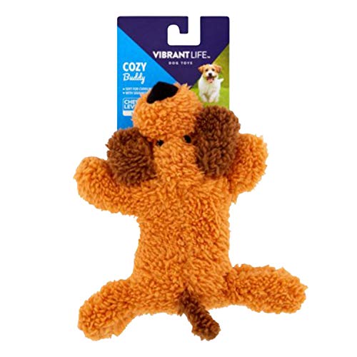 Vibrant Life Cozy Buddy Hundespielzeug für Welpen, Braun von Vibrant Life