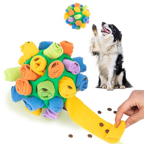 VidFair Hundespielzeug, Schnüffelball, Haustier-Schnüffel-Trainingsspielzeug, Leckerli-Spender, lindert Stress und Nasenarbeit, Puzzle-Spielzeug, anwendbar für große, mittelgroße und kleine Hunde von VidFair