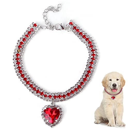 Diamant-Katzenhalsband | Welpenhalsband mit Ohranhänger - Niedliches Weihnachtshochzeits-Geburtstags-Party-Katzen-Halsketten-Zubehör für Kätzchen-Welpen-Kleiner Hund von Vigcebit