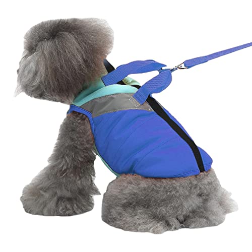 Fashion Weste Hundejacke - Fleece-Hundeweste mit Reißverschluss, Warmer, gepolsterter, metallischer Hundepullover für kaltes Wetter mit doppelter D-Leine | Winterkleidung für kleine, von Vigcebit