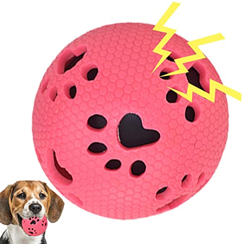 Vigcebit Hundebälle | Dog Apportierball Leckerlispender - Fun Sounds Interaktives Hundespielzeug Welpengeburtstagsgeschenke Elastische Hundebälle für Hunde von Vigcebit