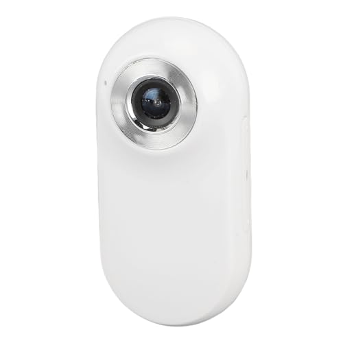 Katzenkamerahalsband, HD 1080P 90° Weitwinkel-Actionkameras mit Multi-Loch-Gurt, Tragbarer Anti-Shake-Videorecorder für Outdoor-Sport-Vlogging (White) von Vikye