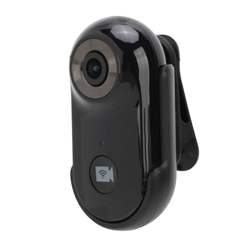 Katzenkamerahalsband, HD 1080P 90° Weitwinkel-Actionkameras mit Rückenclip, 1/4-Zoll-Gewindegehäuse, Tragbarer Videorecorder für Outdoor-Sport-Vlogging (Black) von Vikye