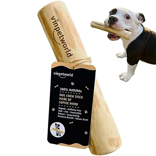 VINPETWORLD Kaffeeholz Kauspielzeug für Hunde | 100% natürlich aus Vietnamwald (R) | Sicheres und langanhaltendes echtes Kaffeeholz | Ein perfektes Spielzeug für deinen fröhlichen Vierbeiner - Größe S von Vin Pet World