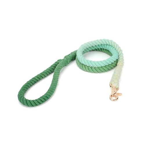 Handgewebtes Halsband für Haustiere, mit Farbverlauf, für den Außenbereich, aus Seil, runde Baumwoll-Leine, Haustierprodukte (Farbe: Leine A-6, Größe: M) von VinerY