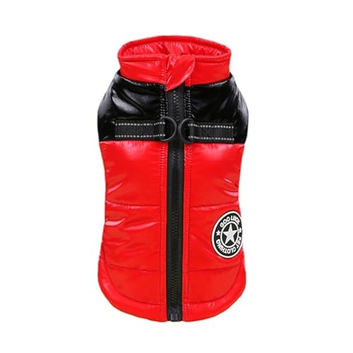 S-9XL Hundejacke für große Hunde, wasserdichte Hundekleidung für kleine, mittelgroße und große Hunde, warmer Wintermantel, Französische Bulldogge, Kostüm, Labrador, Mops (Farbe: Rot, Größe: 2XL) von GONDMAX