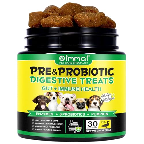 Probiotika Hunde als Leckerli, Verbesserte Verdauung & Immunsystem, Hund Darmflora aufbauen, Empfindliche Bäuche, Wachsartige und Juckende Ohren 30 Snacks (75g) von Vinimay