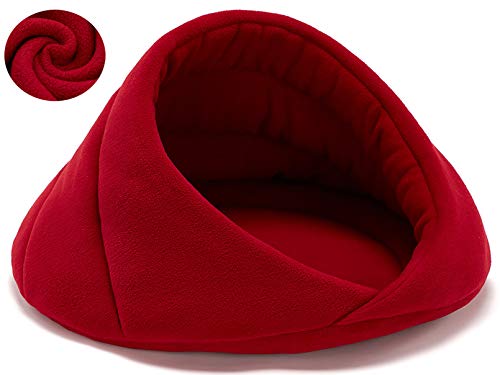 Vinnykud Hundebetten Polar Fleece Katzenschlafsack Indoor Welpen Kitten Cave Bed Warme Haustiermatte von Vinnykud