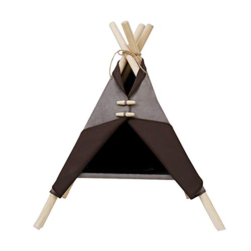 Vinnykud Hundezelt Katzenzelt Tipi Abnehmbar und Waschbar Tipi Zelt für Haustiere Multifunktional Wasserdicht Katzentipi Reversibel Zelttuch 55X52.5X72cm von Vinnykud