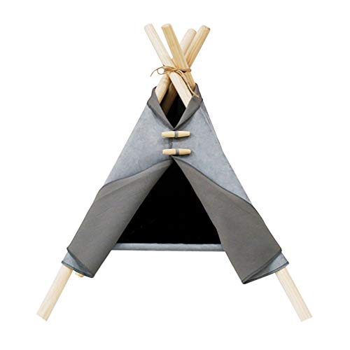 Vinnykud Hundezelt Katzenzelt Tipi Abnehmbar und Waschbar Tipi Zelt für Haustiere Multifunktional Wasserdicht Katzentipi Reversibel Zelttuch 55X52.5X72cm von Vinnykud