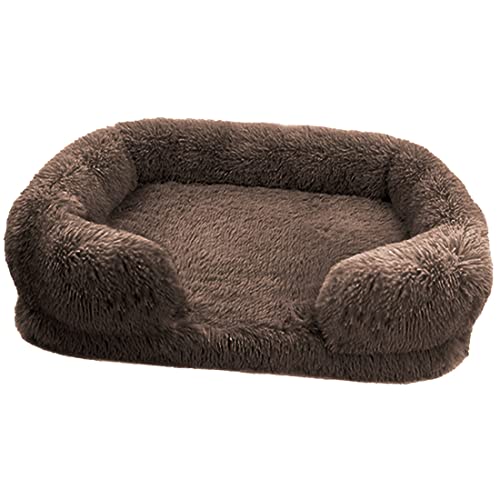 Vinnykud Orthopädisches Hundebett Flauschig Abnehmbar Ergonomisches Hundekorb Hundesofa Langer Plüsch Waschbar rutschfest Katzenbett von Vinnykud