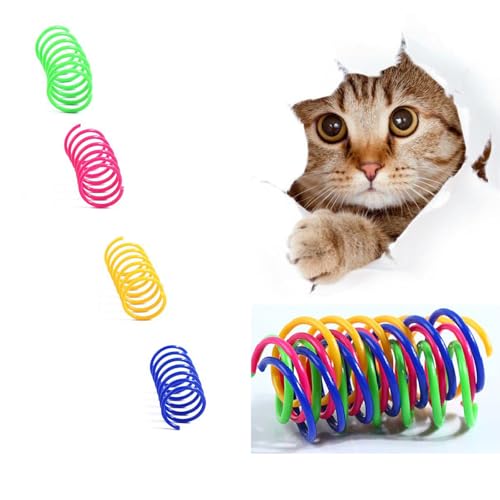 20 Stück Interaktives Katzenspielzeug Spirale zur SelbstbeschäFtigung Spirale Spielzeug, Sprungfeder Spielzeug für Katzen Kitten zum Spielen Treten für das Schlagen, BeißEn, Jagen und Aktives Gesundes von Viojrlly