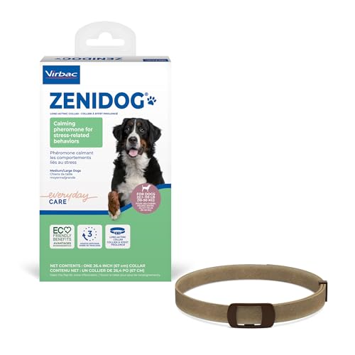 Zenidog Langwirkendes Halsband für Hunde, beruhigendes Pheromon-Halsband für Stressabbau, hält bis zu 3 Monate Virbac von Virbac