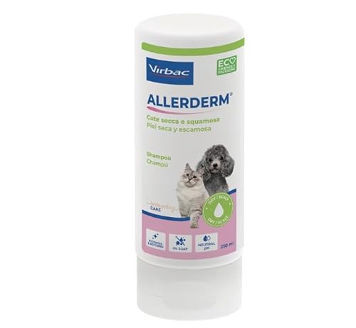 Virbac Allerderm Shampoo für trockene und quadratische Haut, 250 ml von Virbac