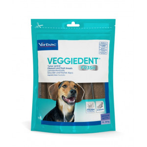 Virbac Veggiedent Kaustreifen Hund 10-30kg (15 st.) 2 Packungen von Virbac