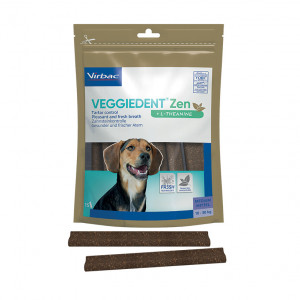 Virbac Veggiedent Zen Kaustreifen Hund M (15 St.) 2 Packungen von Virbac