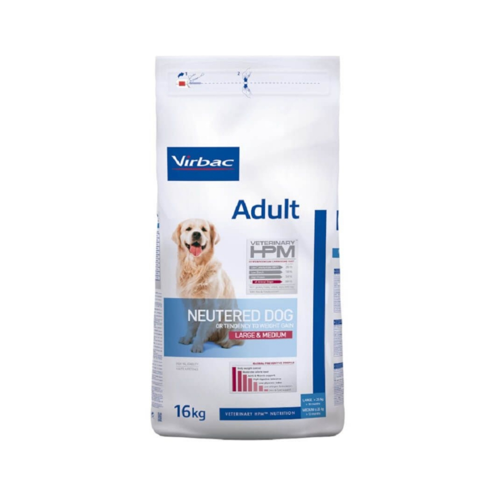 Virbac Veterinary HPM Adult Dog Neutered Large & Medium - 16 kg von Virbac