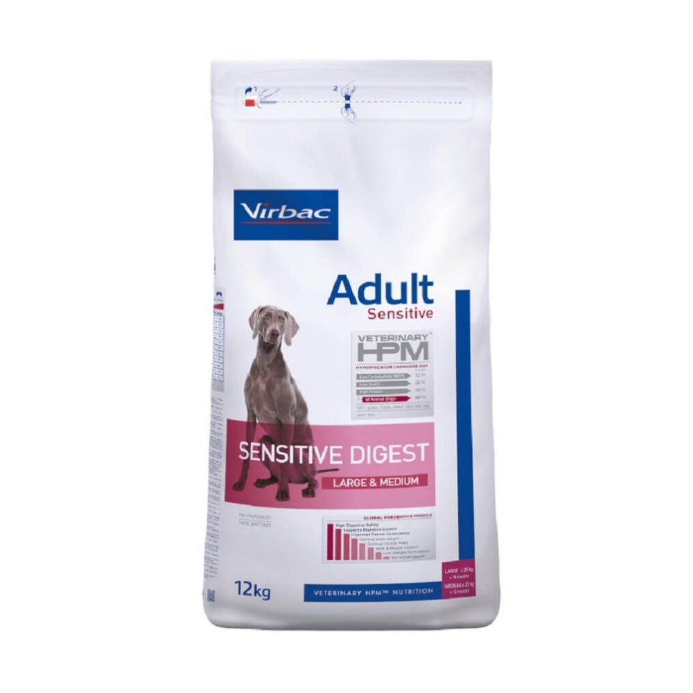 Virbac Veterinary HPM Adult Dog Sensitive Digest Large & Medium - 12 kg von Virbac