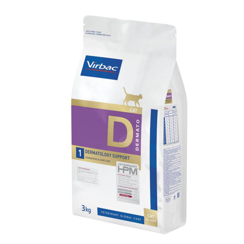 Virbac Veterinary HPM Cat Dermato D1 - 3 kg von Virbac