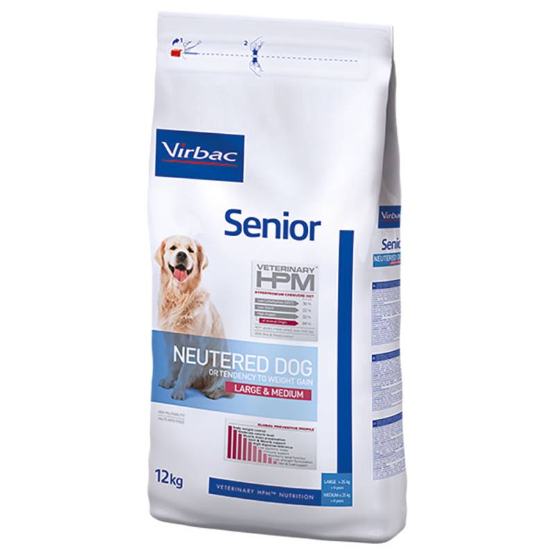 Virbac Veterinary HPM Senior Dog Neutered Large & Medium - Sparpaket: 2 x 12 kg von Virbac