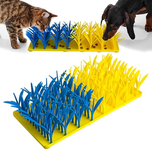 VirgoCCY Silikon-Grasmatte für Katzen und Hunde, Schnüffelmatte für Hunde und Katzen, langsames Fressnapf, interaktive Schnüffel-Matten für Hund, Katze, Haustier, Nasenarbeitstraining, von VirgoCCY