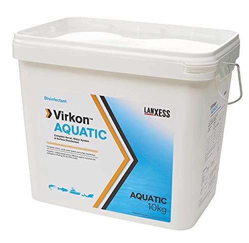 Desinfektionsmittel Virkon Aquatic tötet Keime, Bakterien, Pilze im Teich und Aquarium, Starkes, viruzides, bakterizides, fungizides Desinfektionsmittel mit patentierter Wirkstoffformel 10kg Eimer von Virkon Aquatic