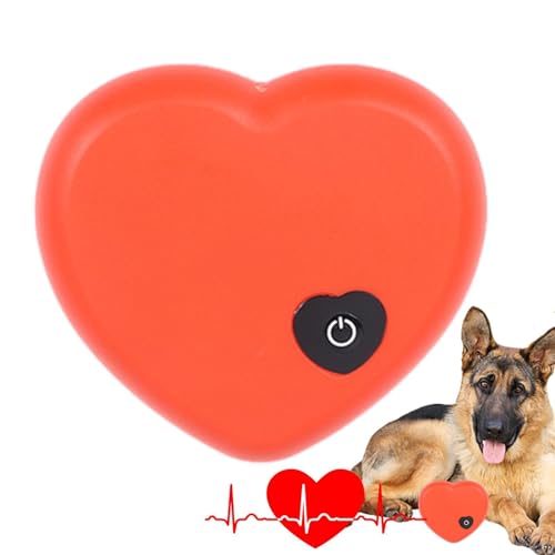 Ersatz pulsierender Herzschlag | Beruhigendes realistisches Welpen-Herzschlagspielzeug | Tragbares Hundespielzeug, beruhigendes Katzenspielzeug, leichtes Welpenspielzeug zur Einschlafhilfe, Stressabba von Virtcooy