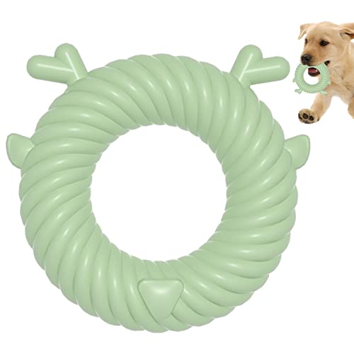 Virtcooy Hundespielzeug robust | Kreisförmiger Kaustab in Hirschform für Hunde – interaktives Spielzeug für Hunde, TRP, natürliches Kauspielzeug für Welpen beim Zahnen von Virtcooy