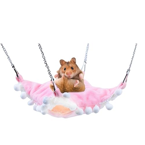 Visiblurry Hamster-Hängematte,Warmes und weiches doppelschichtiges Meerschweinchenspielzeug - Käfig-Hängematte für Kleintiere, Chinchilla, Sugar Glider, Frettchen, Eichhörnchen, Chinchilla-Hängematte von Visiblurry