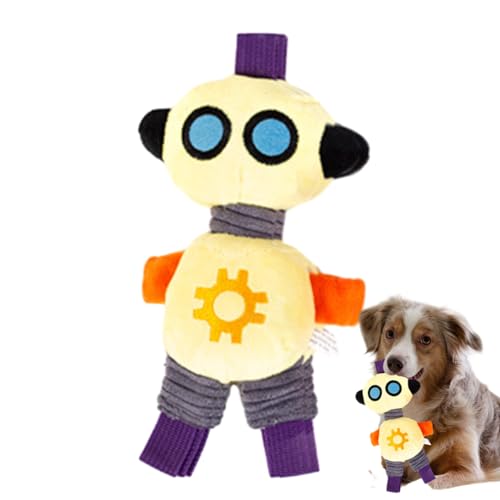 Visiblurry Quietschspielzeug für Hunde, Quietschspielzeug für Haustiere | Hunde-Plüsch-Kauspielzeug mit Geräusch | Wiederverwendbares, quietschendes Roboter-Kauspielzeug für Hunde, von Visiblurry