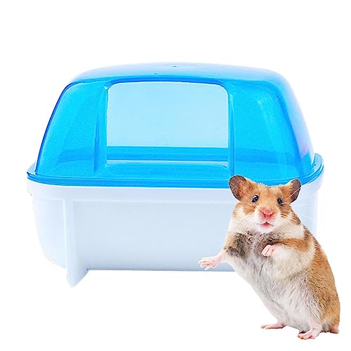 Visiblurry Sandbad für Hamster, Hamster Sandbad Box Katzentoilette, Abnehmbare Hamster-Badewanne, Hamster-Katzentoilette, stabile Hamster-Badewannen-Toilette für Zwerghamster/Maus/Chinchilla von Visiblurry