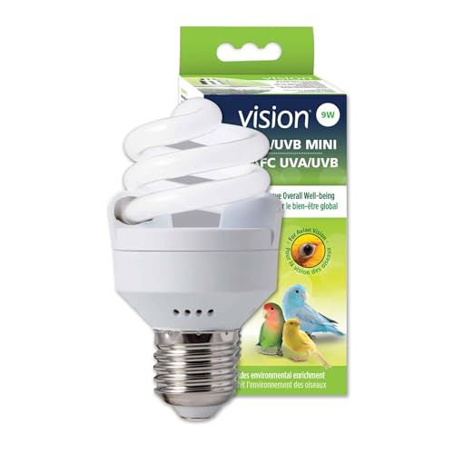 Mini Hari Vision UVA/UVB Kompaktleuchtstofflampen für Vögel, 9 W von Vision