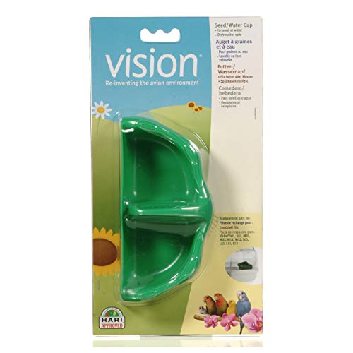 Vision Vogelfutter und Wasserbecher, Vogelfutter & Wasserschale, grün, 83435 von Vision