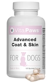 VitaPaws™ Förderung von Fell und Haut - für Hunde - 120 Streukapseln - Versorgung für bis zu 4 Monaten - SimplySupplements von VitaPaws