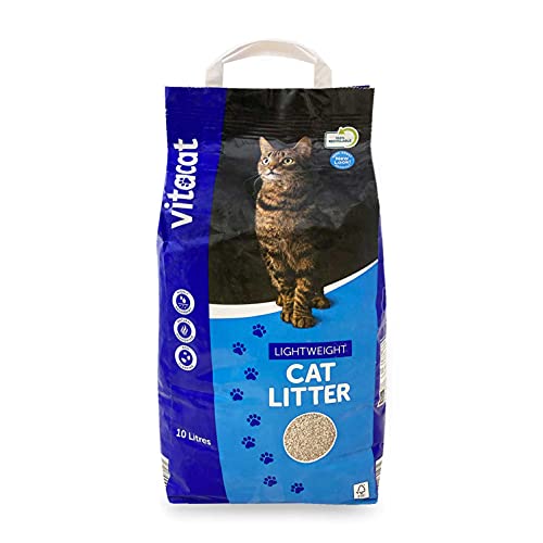 Vitacat Katzenstreu – nicht klumpend – 10 l – Großpackung erhältlich – Schnäppchen Katzenstreu (1 x 10 l Beutel) von Vitacat