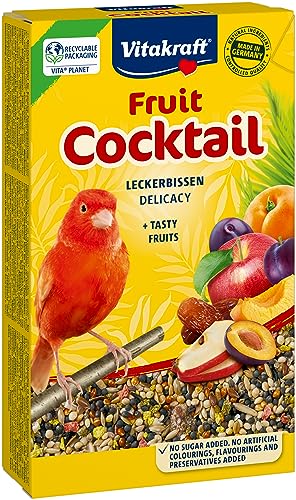 VITAKRAFT - Cocktail-Frucht – Köstliche Mischung aus Früchten und Samen in der Sonne – Komplettnahrung für Kanarienvögel – 200 g von Vitakraft