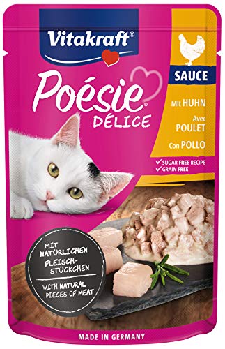 Délice Hühnerfilet für ausgewachsene Katze, 85 g Poesie von Vitakraft