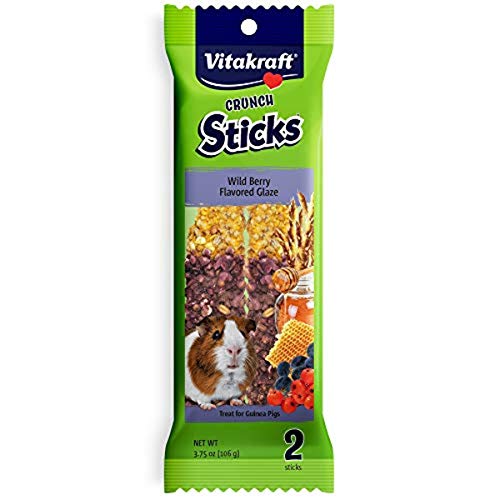 FQQF Vitakraft Crunch Sticks Guinea Pig Treat - Chew Sticks - Supports Dental Health, Long-Lasting Fun (Wild Berry & Honey) von Vitakraft