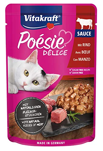 Rindfleisch für ausgewachsene Katze, 85 g Poesie von Vitakraft