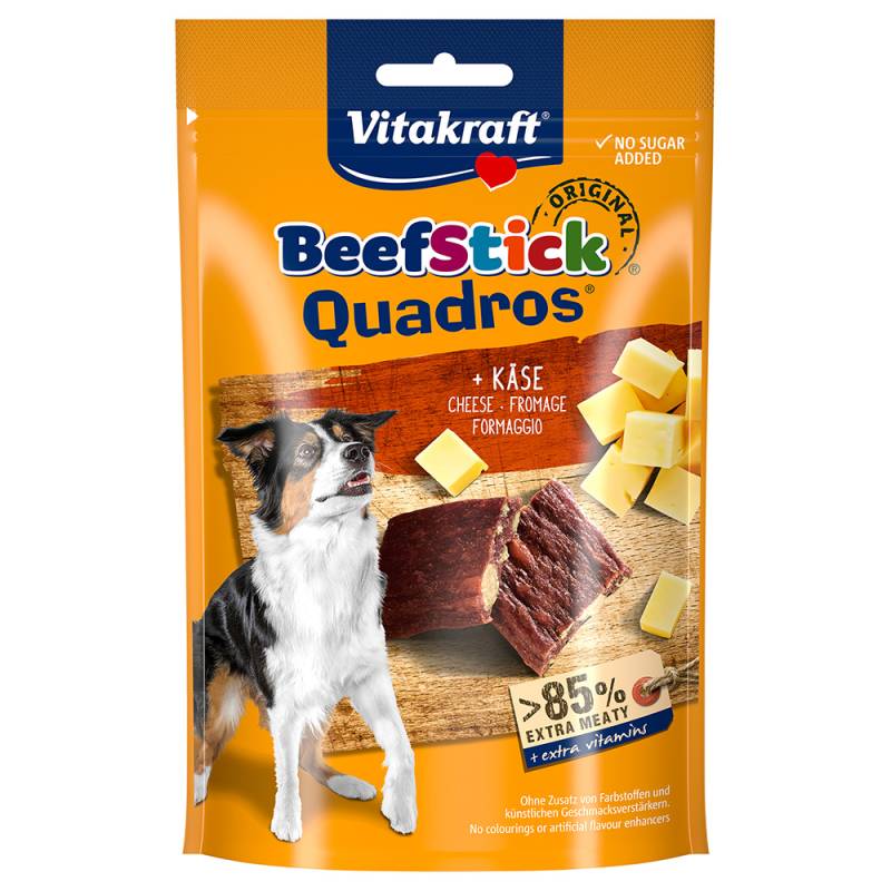 Sparpaket Vitakraft Beef Stick Quadros 7 x 70 g - Käse von Vitakraft