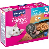 Sparpaket Vitakraft Poésie Pouch 48 x 85 g  - Fleisch- & Fisch-Mix (2 Sorten gemischt) von Vitakraft