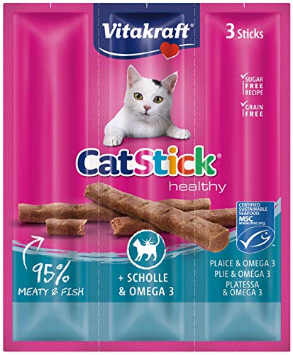 VITAKRAFT 1571260031 - Katzensticks Mini Fisch mit Omega, 10 x 3 x 6 g (10 Stück) von Vitakraft