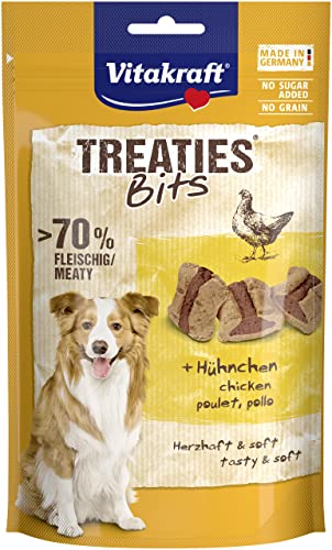 VITAKRAFT - Treaties Bits Hundeleckerli mit Huhn – Futter für Hunde – 6 Frischebeutel à 120 g von Vitakraft