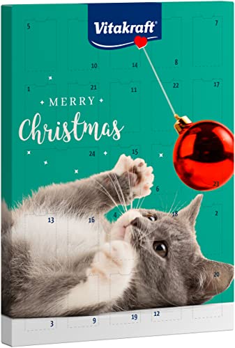 Vitakraft Adventskalender für Katzen, für Weihnachten 2024, liebevoll zusammengestellte Auswahl leckerer Snacks, für die Vorweihnachtszeit, Katzenleckerlis, für alle Altersstufen (1x 363g) von Vitakraft