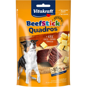 Vitakraft Beefstick Quadros mit Käse Hundesnack (70 g) 2 Packungen von Vitakraft