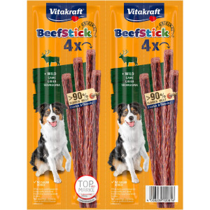 Vitakraft Beefstick mit Wild Hundesnack (4 Stk.) 3 Packungen von Vitakraft