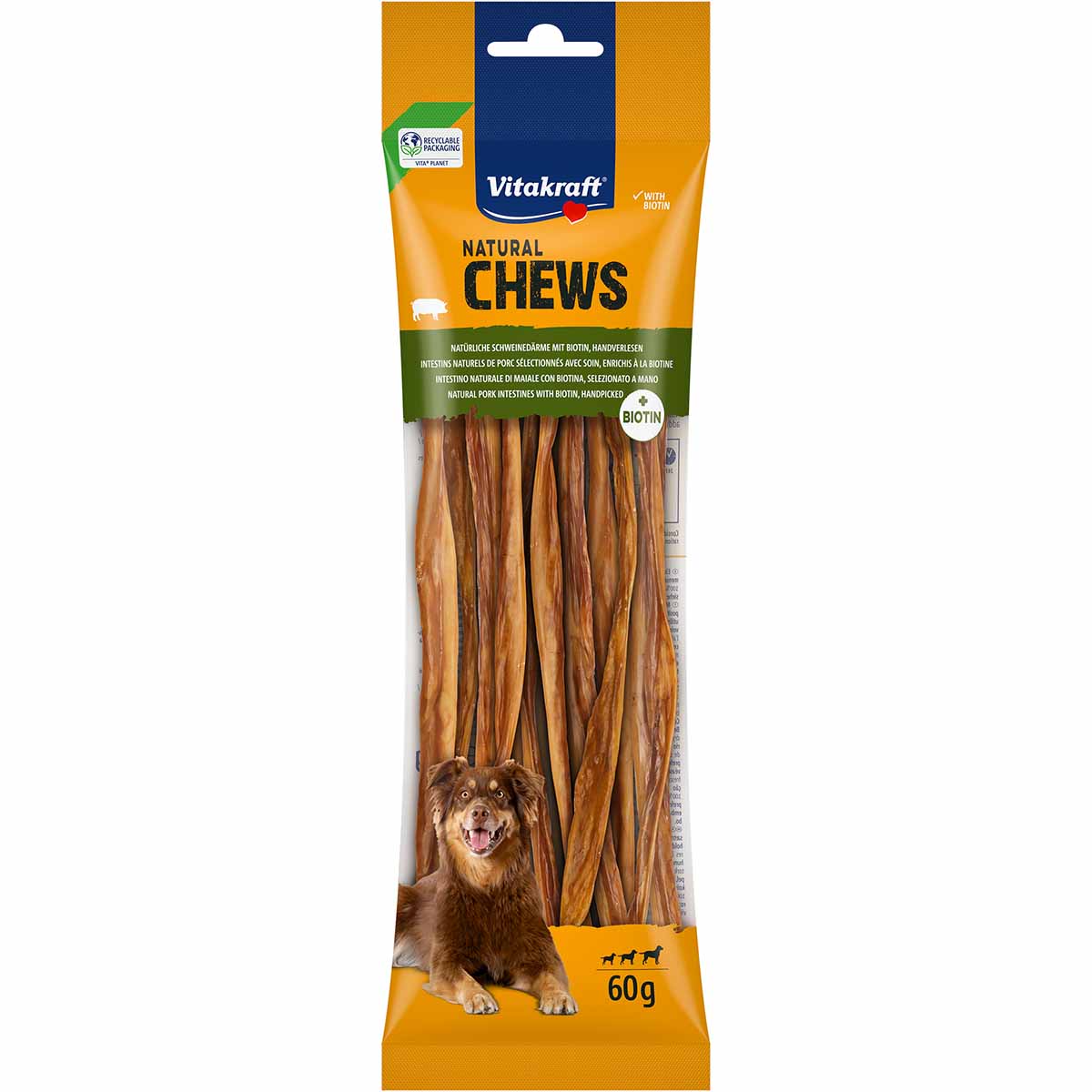 Vitakraft CHEWS pure Schweinedarm getrocknet 60g von Vitakraft