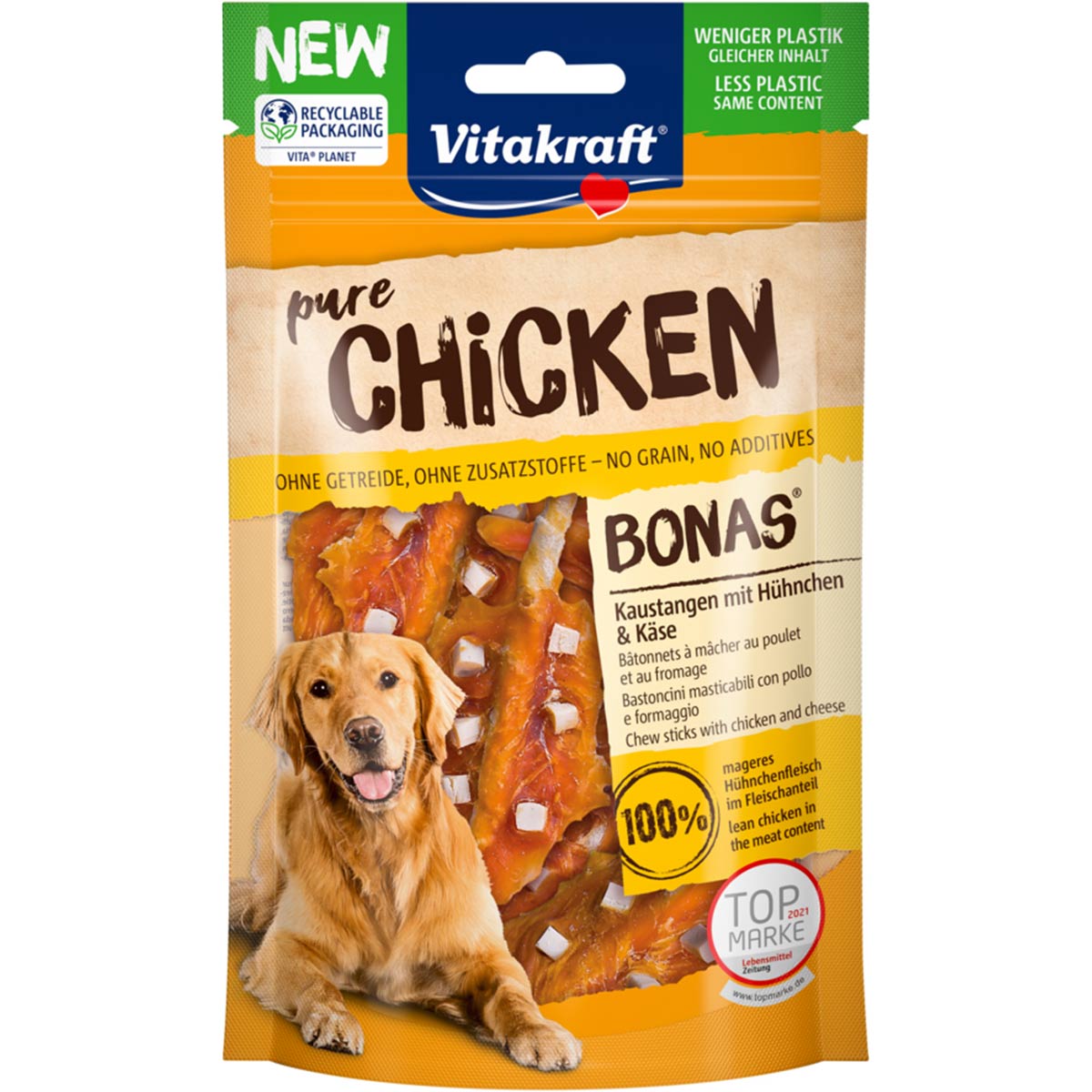 Vitakraft CHICKEN Bonas Huhn&Käse 3x80g von Vitakraft